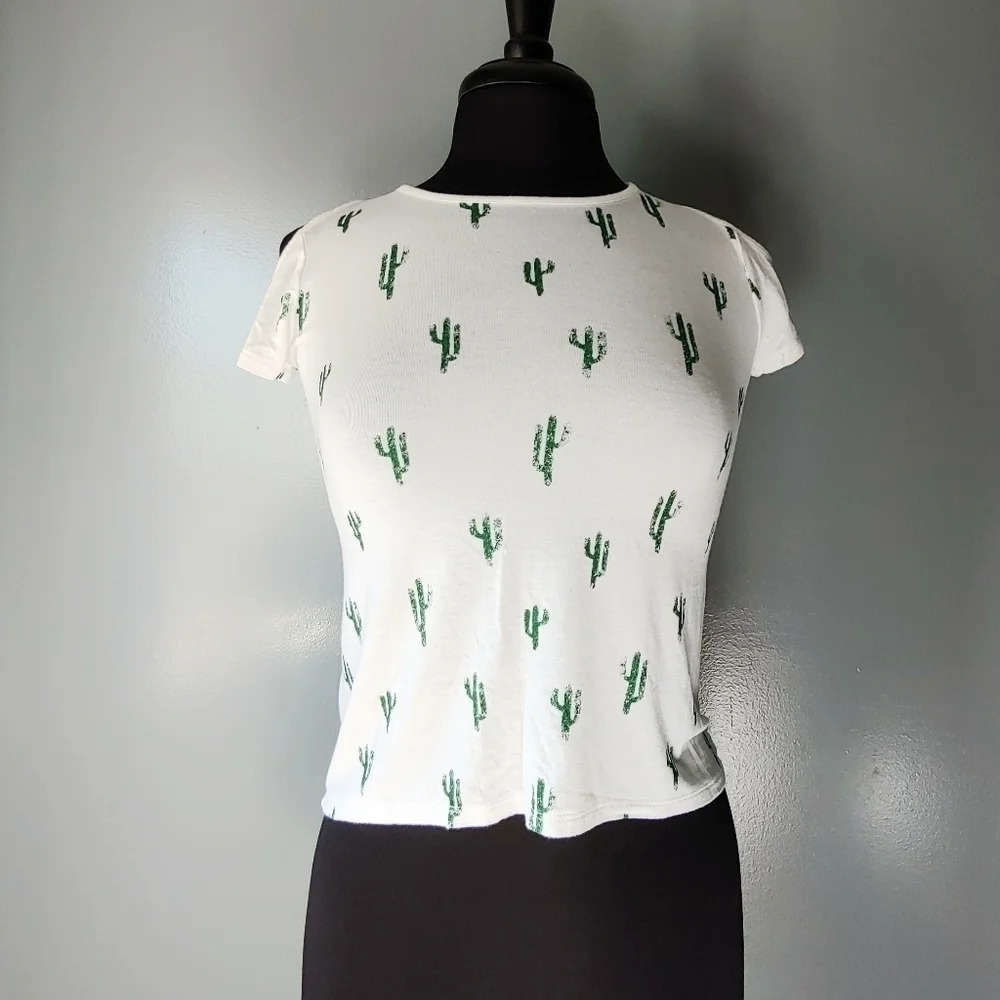 Grayson Social Cold Shoulder Cactus Tee